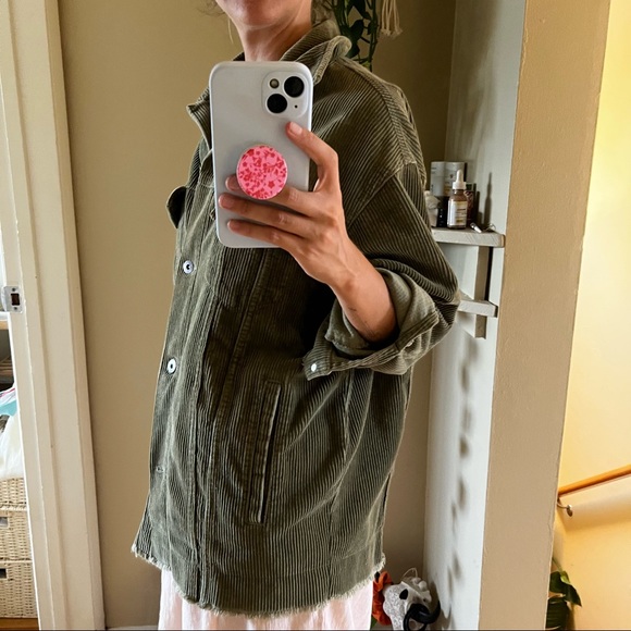 Military green courderoy jacket - Picture 2 of 5